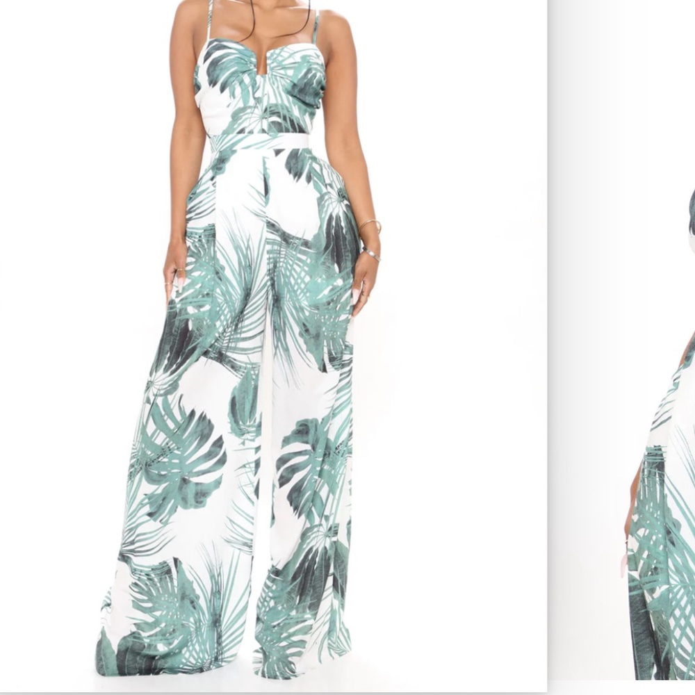 Fashion Nova Barbados Babe Jumpsuit size L large